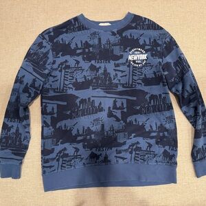 H&M Blue Nature Print Hoodie